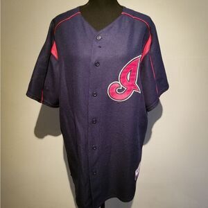 CLEVELAND INDIANS JERSEY TEAM AUTOGRAPHED MADE IN USA XL